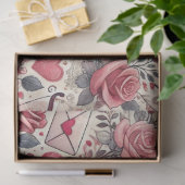 Papier Mousseline Signé d'une rose (Cadeau)