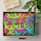 Papier Mousseline Signes de paix super Motif arc-en-ciel (Cadeau)