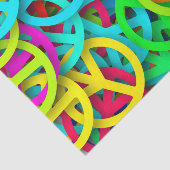 Papier Mousseline Signes de paix super Motif arc-en-ciel (Détail)