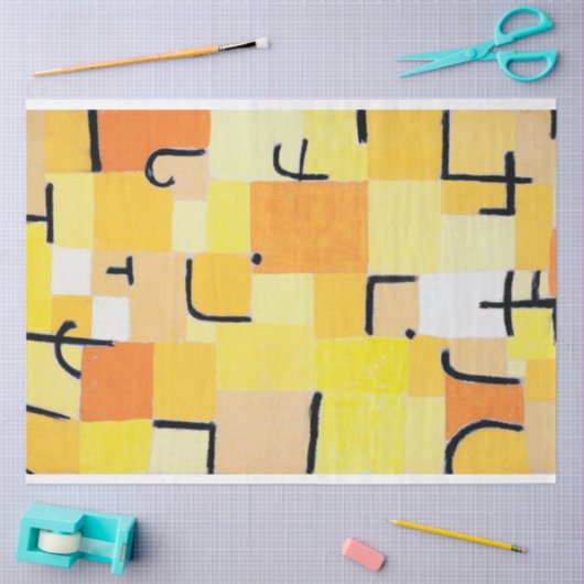 Papier Mousseline Signes en Jaune, Paul Klee (Artisanat)