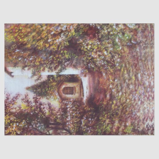 Papier Mousseline SILENCE AUTOMNE À FLORENCE Toscane Paysage (Recto)