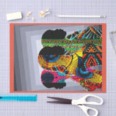 Papier Mousseline Silhouette Afrocentrique (Artisanat)