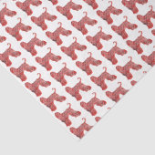 Papier Mousseline Silhouette blanche de chien de Noël de la livre af (Détail)