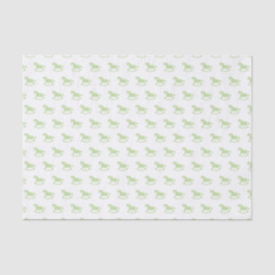 Papier Mousseline Silhouette Cheval Rocailleur Papier Tissu Vert