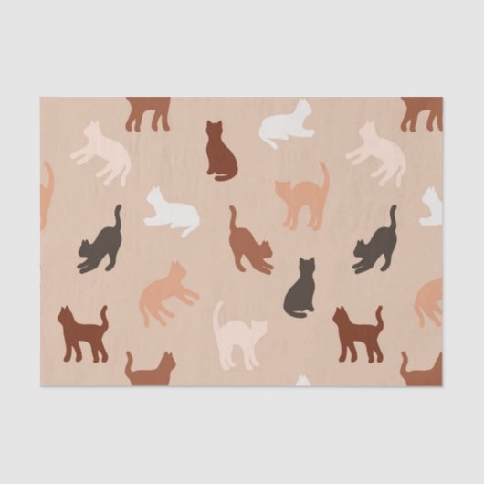 Papier Mousseline Silhouette de chat (Recto)