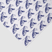 Papier Mousseline Silhouette de homard no 1 Dessin bleu (Détail)