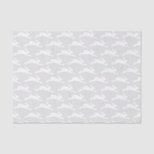 Papier Mousseline Silhouette de lapin blanc