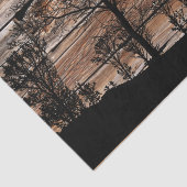 Papier Mousseline Silhouette De L'Arbre Des Bois Sur La Barque (Détail)