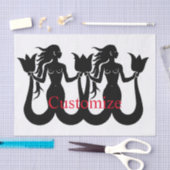 Papier Mousseline Silhouette de sirène à deux queue Thunder_Cove (Artisanat)