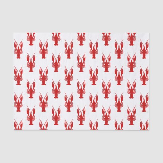 Papier Mousseline Silhouette d'écrevisses de Cajun (Recto)