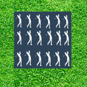 Papier Mousseline silhouette des golfeurs de marine