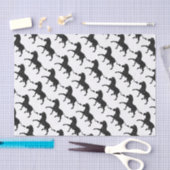 Papier Mousseline Silhouette d'impression noir et gris Zebra (Artisanat)