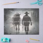 Papier Mousseline Silhouette du Cheval de Bienheureux Cowboy (Artisanat)