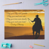 Papier Mousseline Silhouette du Cheval de Bienheureux Cowboy (Artisanat)