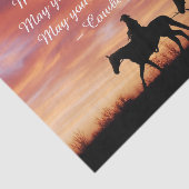 Papier Mousseline Silhouette du Cheval de Bienheureux Cowboy (Détail)