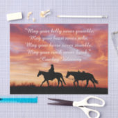 Papier Mousseline Silhouette du Cheval de Bienheureux Cowboy (Artisanat)