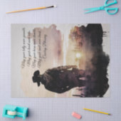 Papier Mousseline Silhouette du coucher de soleil de Cowboy (Artisanat)