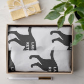 Papier Mousseline silhouette du nom du labrador (Cadeau)