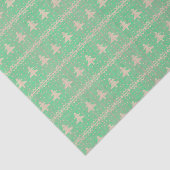 Papier Mousseline Silhouette Holiday Trees Motif Mint Green (Détail)