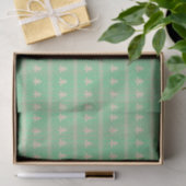 Papier Mousseline Silhouette Holiday Trees Motif Mint Green (Cadeau)