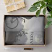 Papier Mousseline Silhouette Mountain Vélo et Pleine lune Anniversai (Cadeau)