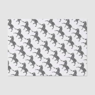 Papier Mousseline Silhouette noir et gris clair Zebra
