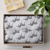 Papier Mousseline Silhouette noir et gris clair Zebra (Cadeau)