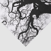 Papier Mousseline Silhouette noire et blanche d'arbre (Détail)