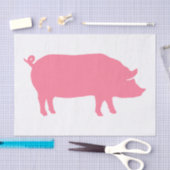 Papier Mousseline Silhouette rose de porc (Artisanat)