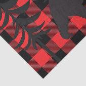 Papier Mousseline Silhouette rouge à oreille noire (Détail)