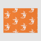 Papier Mousseline silhouette sorcière en orange néon (Recto)