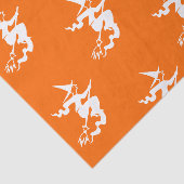 Papier Mousseline silhouette sorcière en orange néon (Détail)