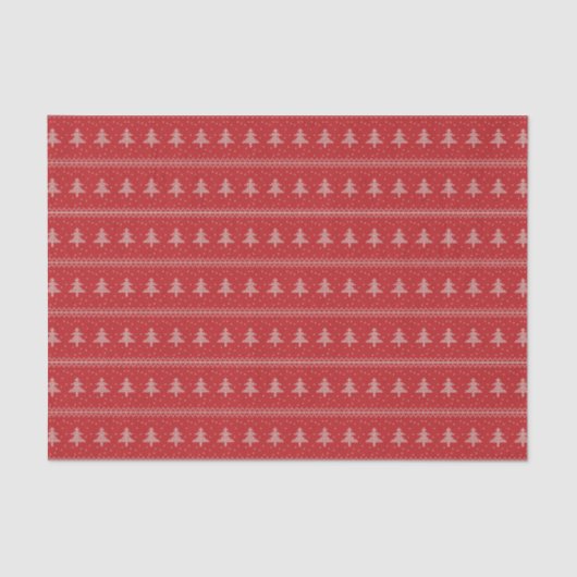 Papier Mousseline Silhouette Vacances Arbres Rouge Motif (Recto)