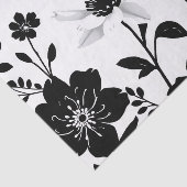 Papier Mousseline Silhouettes botaniques noires et blanches (Détail)