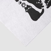 Papier Mousseline Silhouettes de chat noir - Design Feline mignon (Détail)