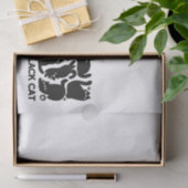 Papier Mousseline Silhouettes de chat noir - Design Feline mignon (Cadeau)