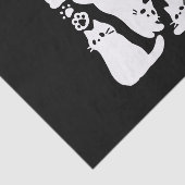 Papier Mousseline Silhouettes de chaton blanc - Design Feline mignon (Détail)