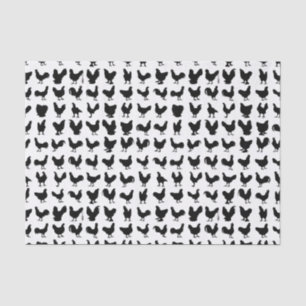 Papier Mousseline Silhouettes de poulet