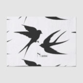Papier Mousseline Silhouettes d'oiseaux hirondelles Thunder_Cove (Recto)