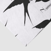 Papier Mousseline Silhouettes d'oiseaux hirondelles Thunder_Cove (Détail)