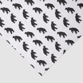 Papier Mousseline Silhouettes d'ours rustiques COULEUR ARRIÈRE - PLA (Détail)