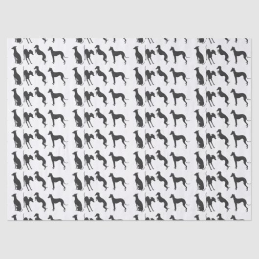 Papier Mousseline Silhouettes italiennes Greyhound (Recto)