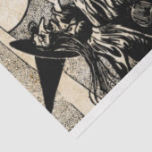 Papier Mousseline Silhouettes sorcières et cimetières éffrayantes (Détail)