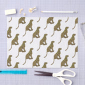 Papier Mousseline Siloette léopard Brown et jaune (Artisanat)