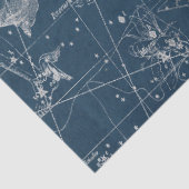 Papier Mousseline Silver Galaxy Star Map Series Design 1 (Détail)