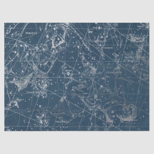 Papier Mousseline Silver Galaxy Star Map Series Design 1 (Recto)