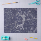 Papier Mousseline Silver Galaxy Star Map Series Design 10 (Artisanat)