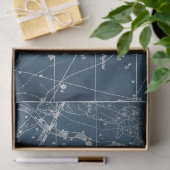 Papier Mousseline Silver Galaxy Star Map Series Design 12 (Cadeau)