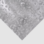 Papier Mousseline Silver Glitter Leopard Spots Metallic Animal (Détail)