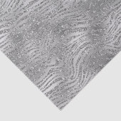 Papier Mousseline Silver Glitz Zebra Print (Détail)